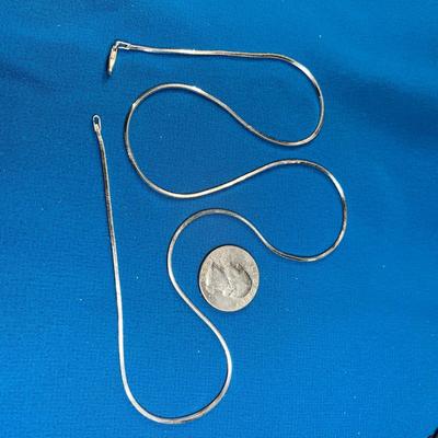 .925 SILVER HERRINGBONE STYLE NECKLACE CHAIN