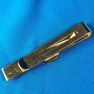 GOLDTONE ENAMELED MASONIC SYMBOL TIE BAR