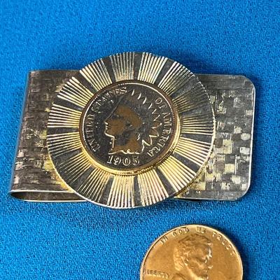 REAL INDIAN HEAD PENNY MONEY CLIP