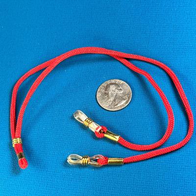 ADJUSTABLE RED CORD EYEGLASS CHUMS/HOLDER