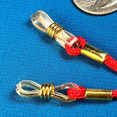 ADJUSTABLE RED CORD EYEGLASS CHUMS/HOLDER