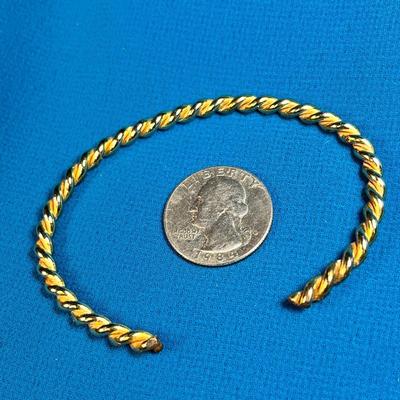 TWISTED GOLDTONE CUFF BRACELET