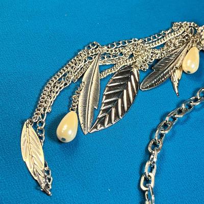 FUN 10" LONG MULTI-COMPONENT PENDANT ON CHAIN NECKLACE