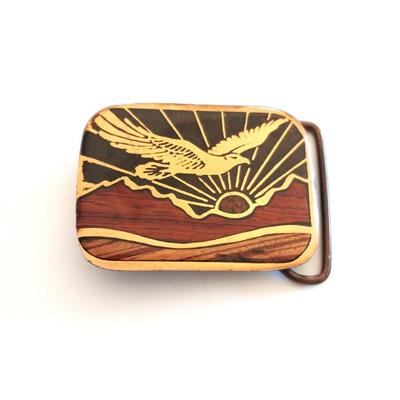 BEAUTIFUL SOLID BRASS BELT BUCKLE FROM HARMONY METAL OF COLORADO