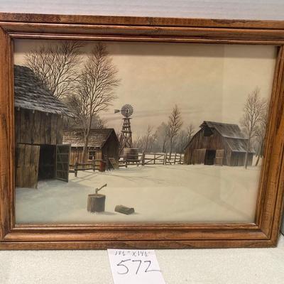 Winter Barn Picture