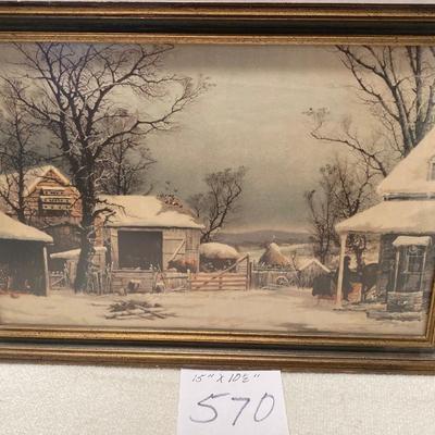 Vintage Farm in Winter