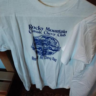 4 XL T-SHIRTS FROM '57 CHEVY CAR SHOWS