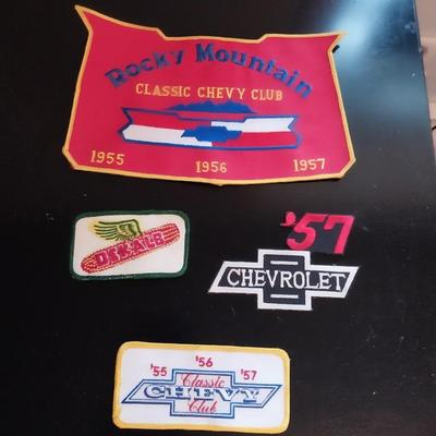 4 CLOTH '57 CHEVY PATCHES