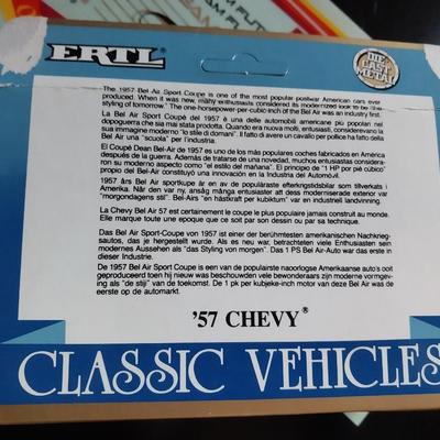 ERTL DIE-CAST '57 CHEVY AND A COMPLETE SHEET OF STICKERS