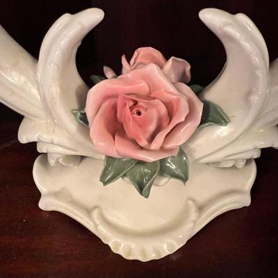 Antique Karl Ens Volkstedt Dresden Porcelain Rose Set