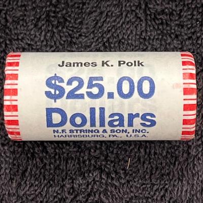 US Mint Roll Of Uncirculated James K. Polk Dollars