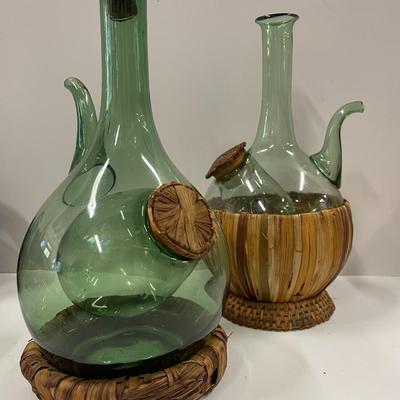 Lot of Vintage Wine Decanters with Ice Chambers