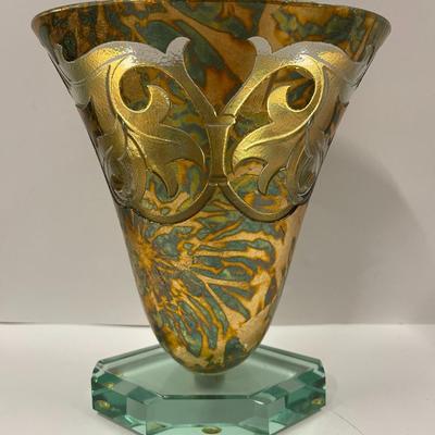 Salvatore Polizzi Style Art Glass Vase