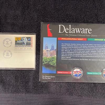Delaware Quarter Set With COA and Token