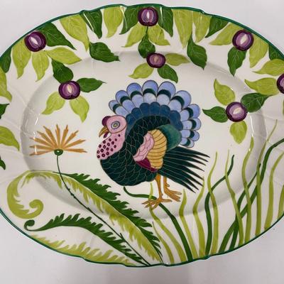 Hand Painted Antique Ahrenfeldt & Sons Saxe Porcelain Platter