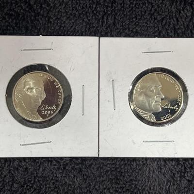 2005-S And 2006-S Proof Nickels