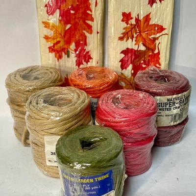 Craft Lot - Twine and Twisted Paper Ribbon in fall colors
