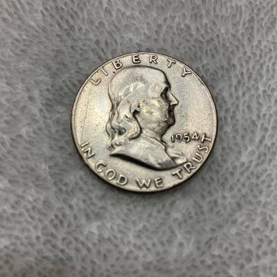 1954 Franklin Half Dollar Coin