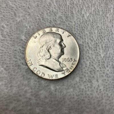 1963 D Franklin Half Dollar BU Coin