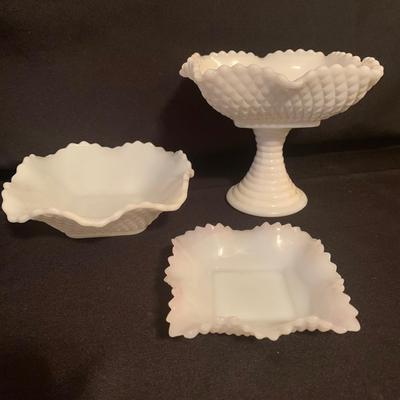 Milk Glass Compote Bowls, Candy Dishes, & More incl Westmoreland, Fenton, & More (B2-KW)
