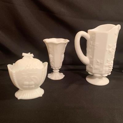 Westmoreland Hen on Nest, Paneled Grape Pattern Milk Glass, and More! (B2-KW)