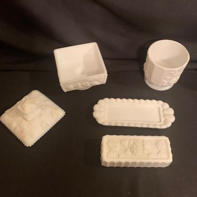 Westmoreland Hen on Nest, Paneled Grape Pattern Milk Glass, and More! (B2-KW)