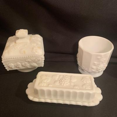 Westmoreland Hen on Nest, Paneled Grape Pattern Milk Glass, and More! (B2-KW)