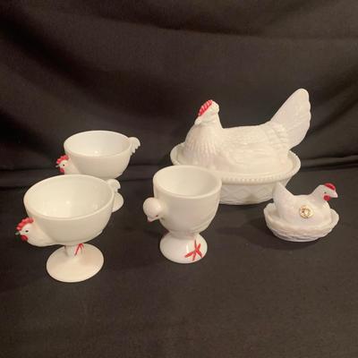 Westmoreland Hen on Nest, Paneled Grape Pattern Milk Glass, and More! (B2-KW)