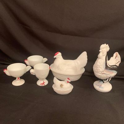 Westmoreland Hen on Nest, Paneled Grape Pattern Milk Glass, and More! (B2-KW)