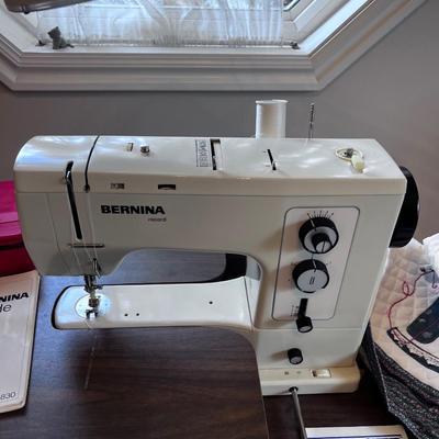 Bernina Record 830 Sewing Machine With Stand, Case, Light and Accessory Box 