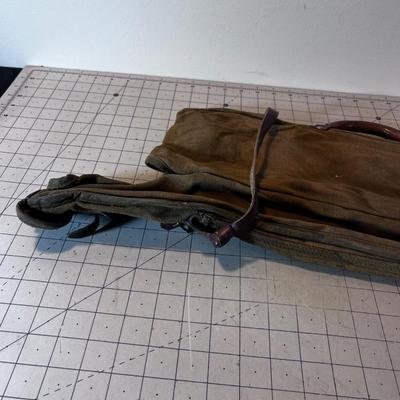 Antique Leather and Canvas Gun Case 