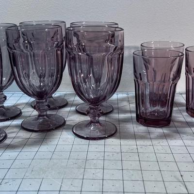Plumb Color Goblets and Tumblers