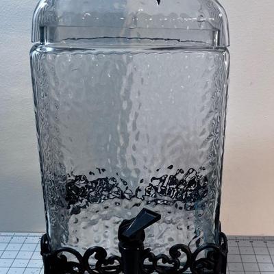 Glass and Iron Beverage Dispenser 
