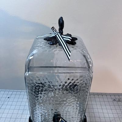 Glass and Iron Beverage Dispenser 