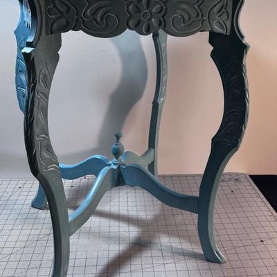 Blue White Washed Side Table 