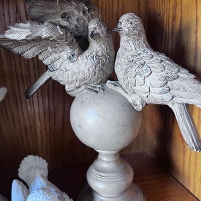 Shelf of Bird Sculptures