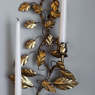 Gold Candle Wall Sconce