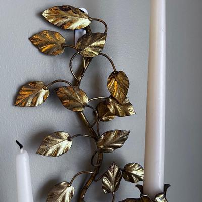 Gold Candle Wall Sconce