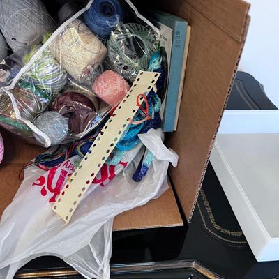 Box of Needle Point and Embroidery Thread