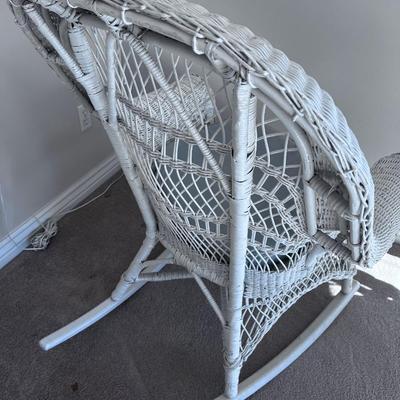 White Wicker Rocking Chair