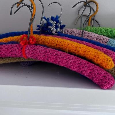 Hand Crafted OLD Crocheted Hanger
