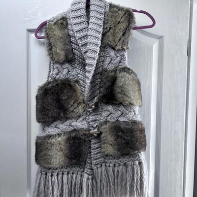 Rabbit Fur Stimmed Vest, By Jessica Simpson 