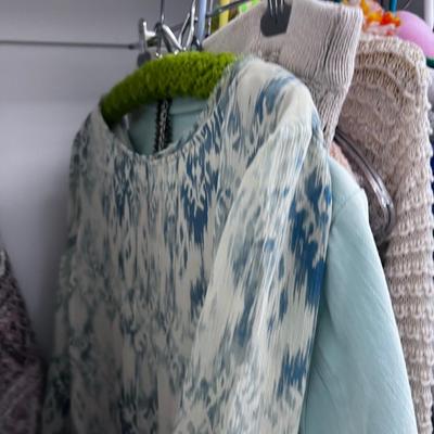 Clothing LOT: Dresses, Scarves, Sweaters, 