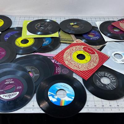 Collection of 45 Records; Pop & Rock, 50's & 60's 
