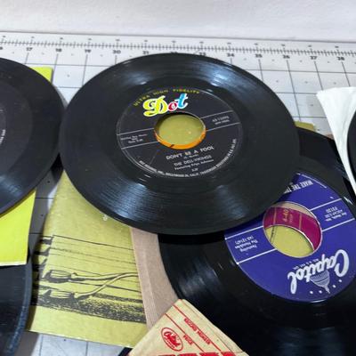 Collection of 45 Records; Pop & Rock, 50's & 60's 