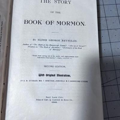 STORY OF THE BOOK OF MORMON  Dated 1893 Edition. VERY COLLECTIBLE !!