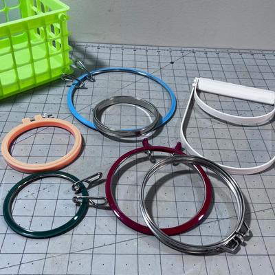 Embroidery Hoops, Several 