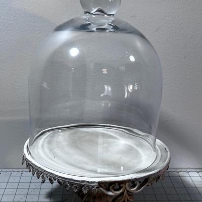 Glass Dome Cake Plate 