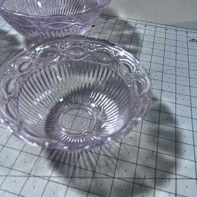 Glass Pink Bowl Set 