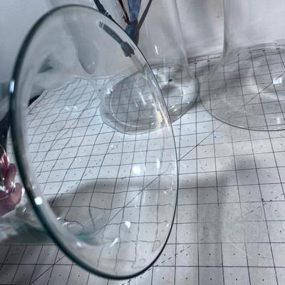 4 Glass Bell Domes 